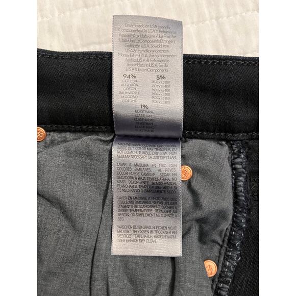 MOTHER The Stunner Zip Two Step Fray Women's Black Denim Jeans Sz 27 - Picture 8 of 11